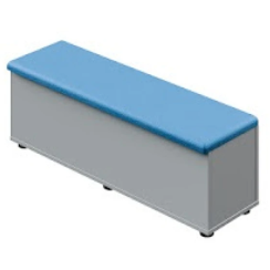 Shelter bench with folding seat Shelter bench with folding seat