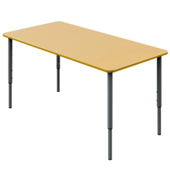 Children’s Double Desk with Height Adjustment on Metal Frame Children’s Double Desk with Height Adjustment on Metal Frame