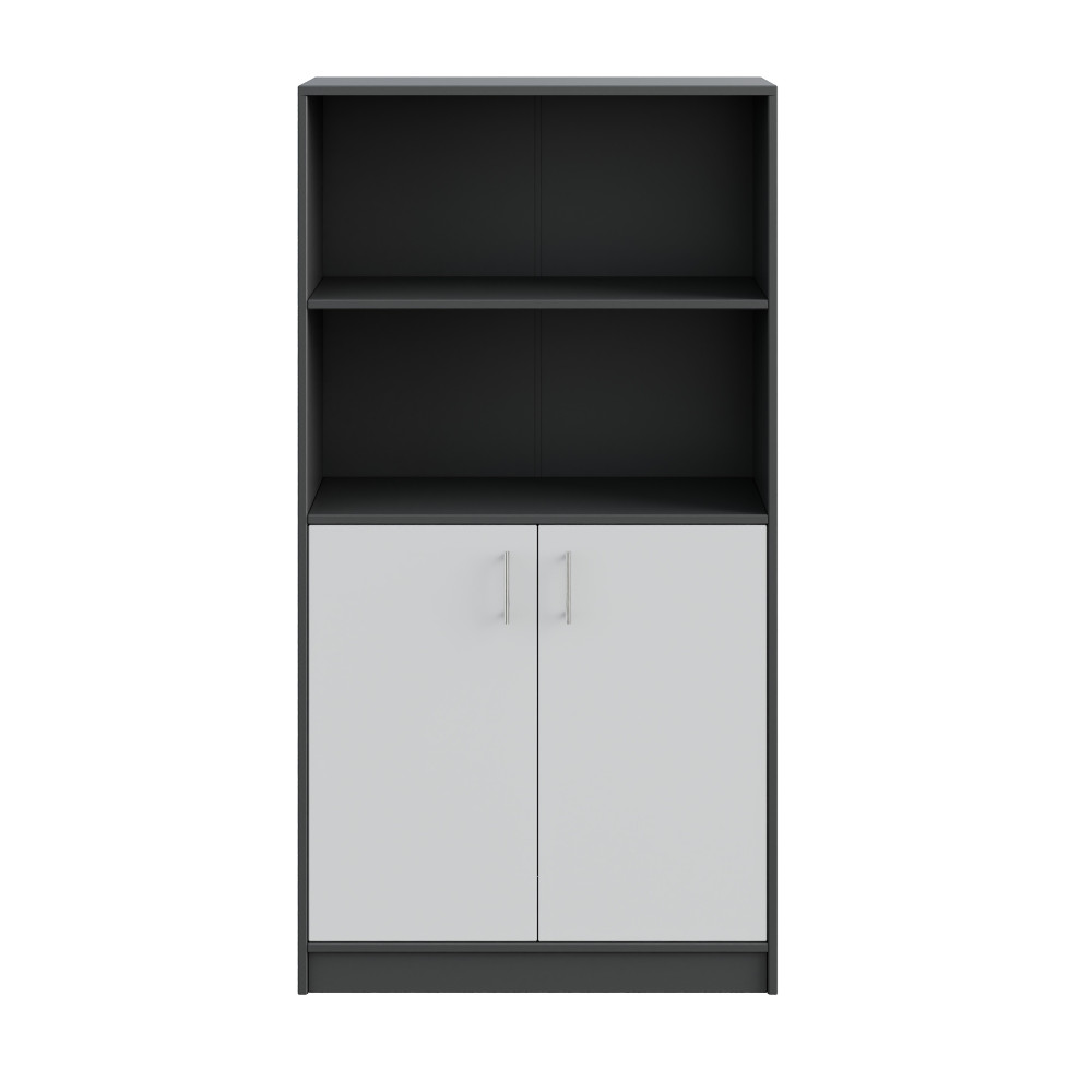 Semi-closed wardrobe with 2 shelves