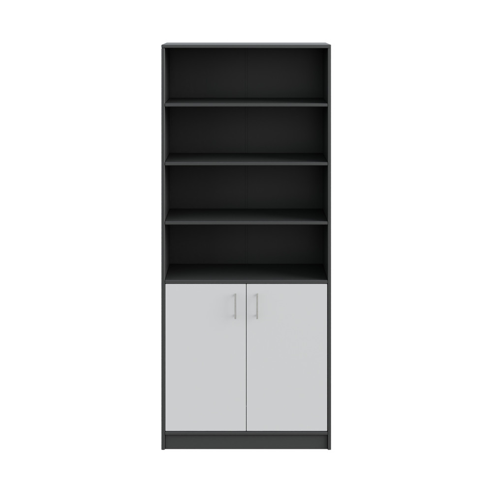 Semi-closed wardrobe with 4 shelves