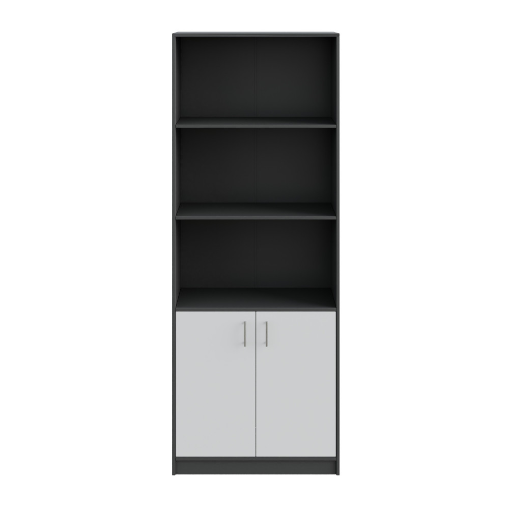 Semi-closed wardrobe with 2 high shelves
