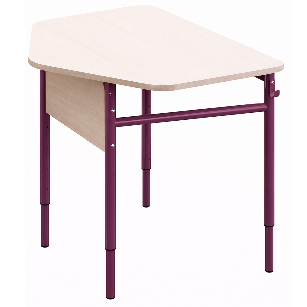 Стіл учнівський одномісний п'ятикутний 3-6, 4-6, 4-7 МДФ+HPL Стіл учнівський одномісний п'ятикутний 3-6, 4-6, 4-7 МДФ+HPL