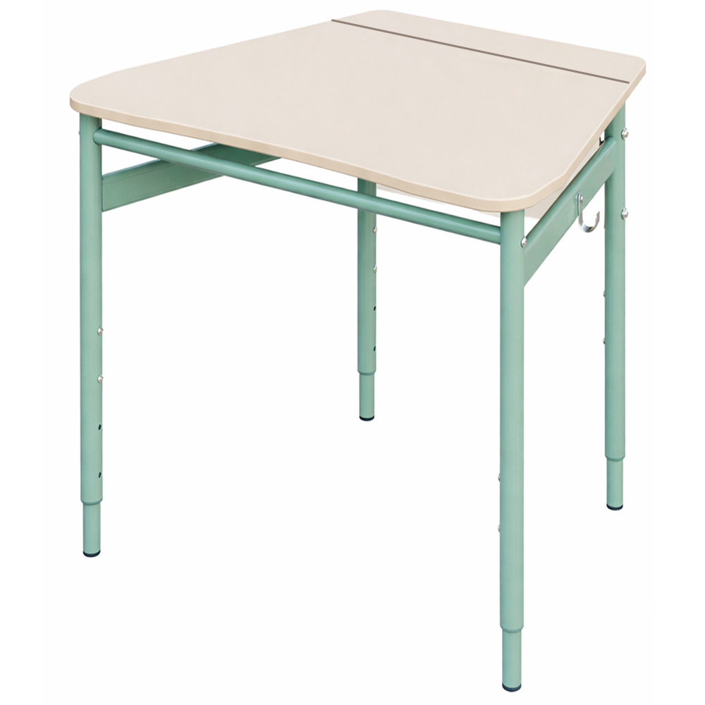 Single trapezoidal student table with adjustable tabletop angle 3-6, 4-6, 4-7 MDF+HPL