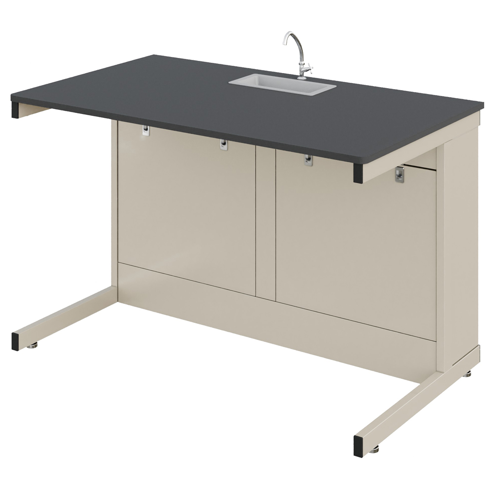 Double Laboratory Table Pro with SINK MDF+HPL Double Laboratory Table Pro with SINK MDF+HPL