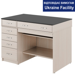 Demonstration Desk with DRAWERS Classic 2 chipboard