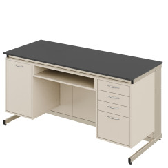 Demonstration table with shelf Pro 2 CHIPBOARD Demonstration table with shelf Pro 2 CHIPBOARD