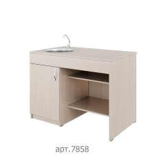 Demonstration table with Classic sink with MDF + HPL coating Demonstration table with Classic sink with MDF + HPL coating