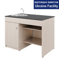 Demonstration table with SINK Classic MDF+HPL