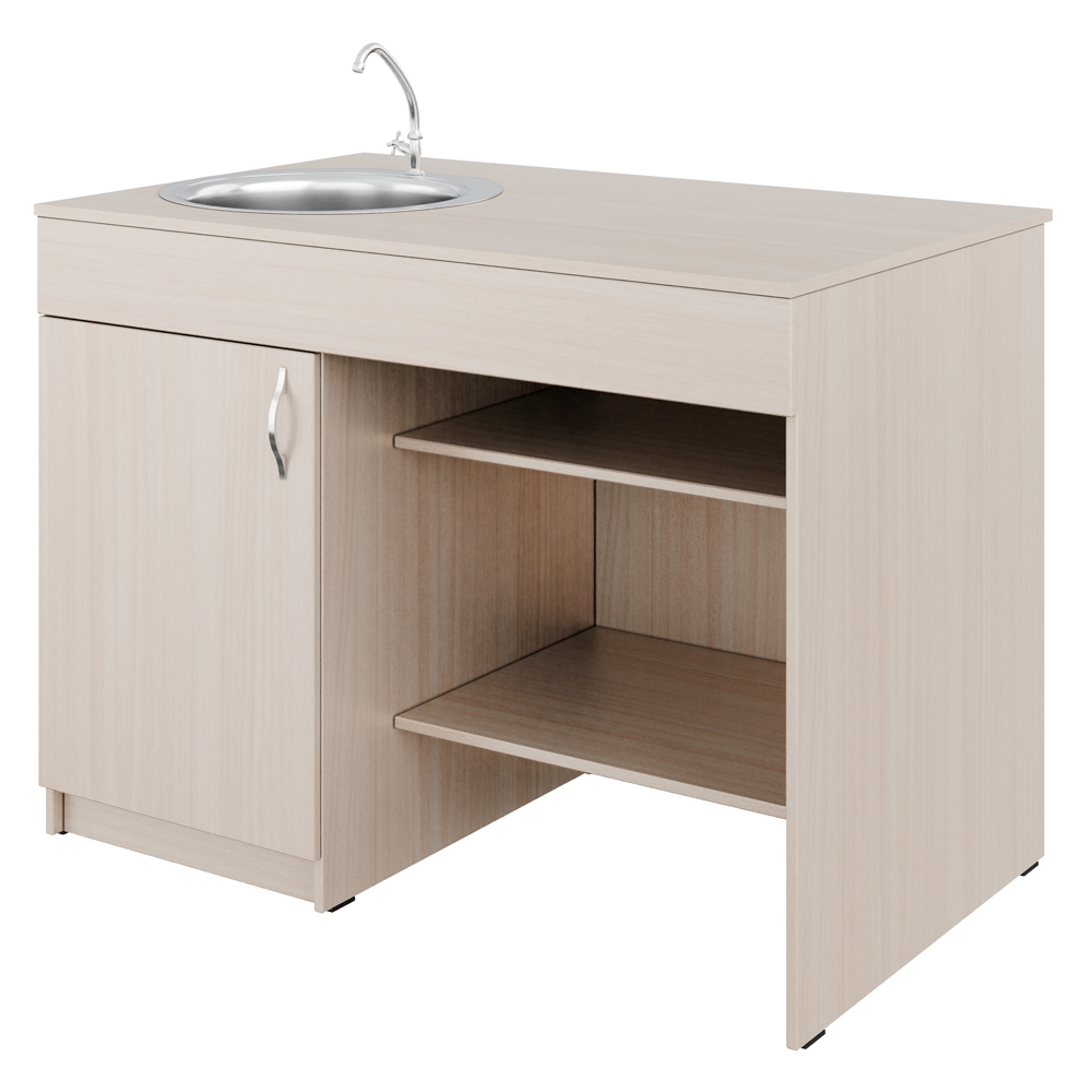 Demonstration table with SINK Classic MDF+HPL