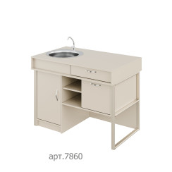 Стіл демонстраційний з мийкою Combi з покриттям МДФ+HPL