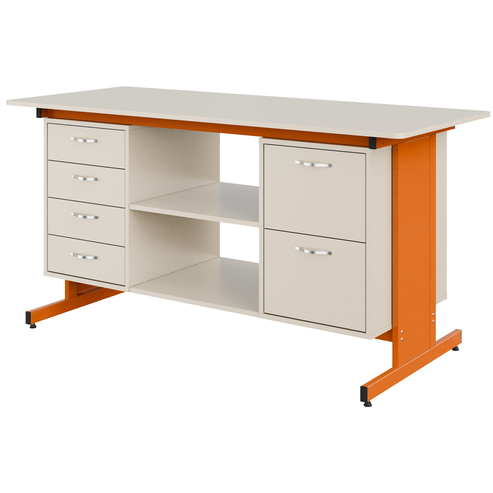 Стіл демонстраційний двотумбовий Pro МДФ+HPL