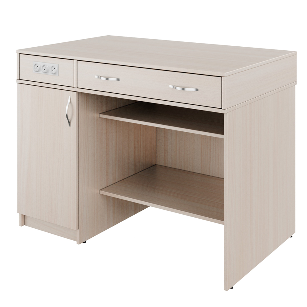 Стіл демонстраційний з РОЗЕТКАМИ і тумбою Classic 1 МДФ+HPL Стіл демонстраційний з РОЗЕТКАМИ і тумбою Classic 1 МДФ+HPL