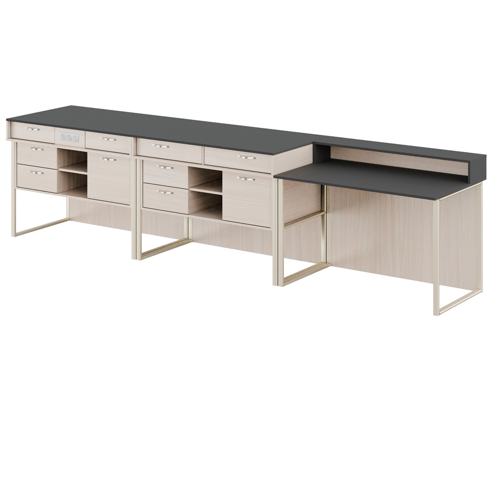 Demonstration Table with Power SOCKETS Combi MDF+HPL