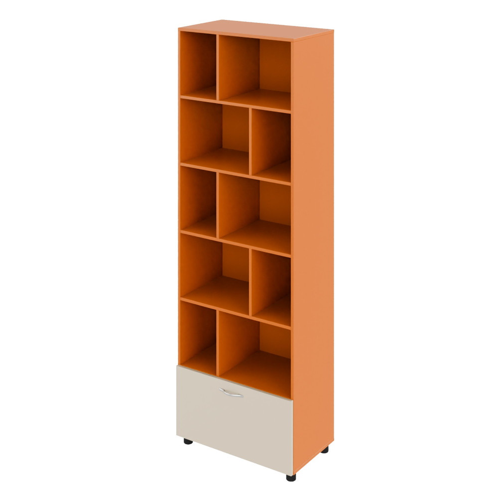 Wardrobe with open niches and a drawer Color