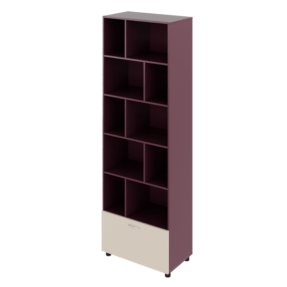 Wardrobe with open niches and a drawer Color