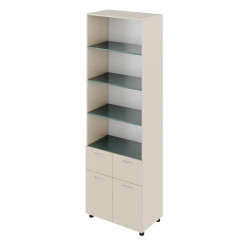 Cabinet with open shelves and four drawers Standard