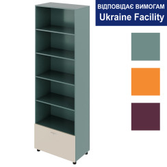 Wardrobe with shelves and drawer Color