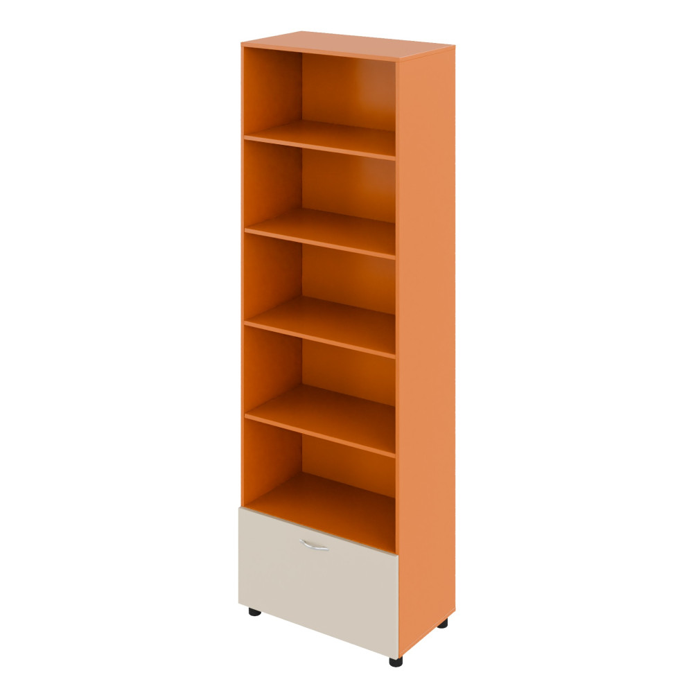 Wardrobe with shelves and drawer Color