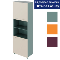 Four-Door Cabinet with Two Open Niches Color