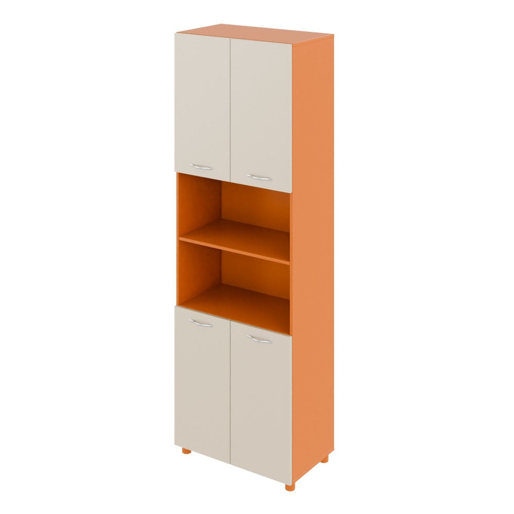 Four-Door Cabinet with Two Open Niches Color