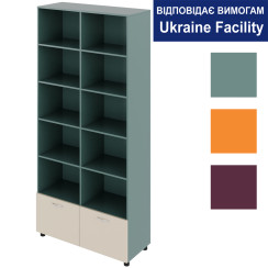 Cabinet with Open Shelves and Two Drawers Color Cabinet with Open Shelves and Two Drawers Color