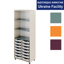 Cabinet with Open Shelves and Plastic Trays Standard Cabinet with Open Shelves and Plastic Trays Standard