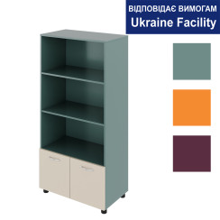 Open Shelf Cabinet with Three Compartments Color Open Shelf Cabinet with Three Compartments Color