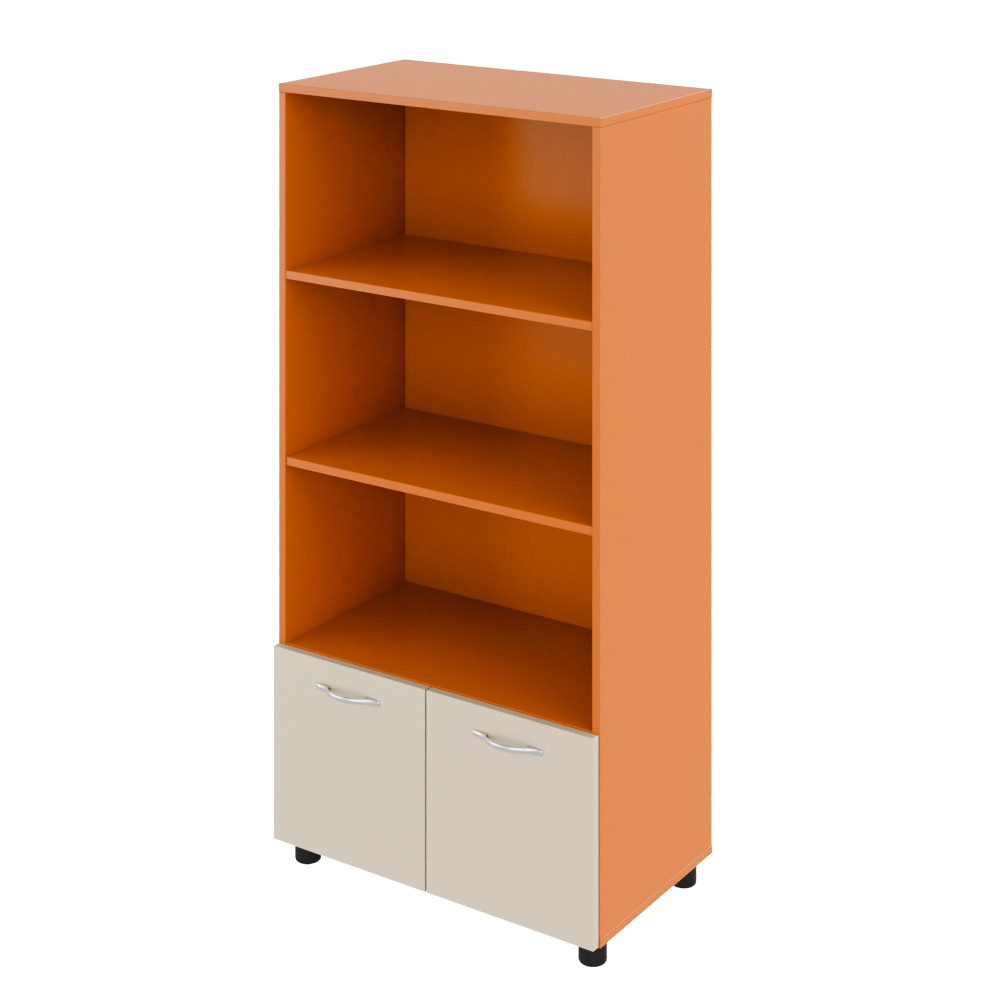 Open Shelf Cabinet with Three Compartments Color