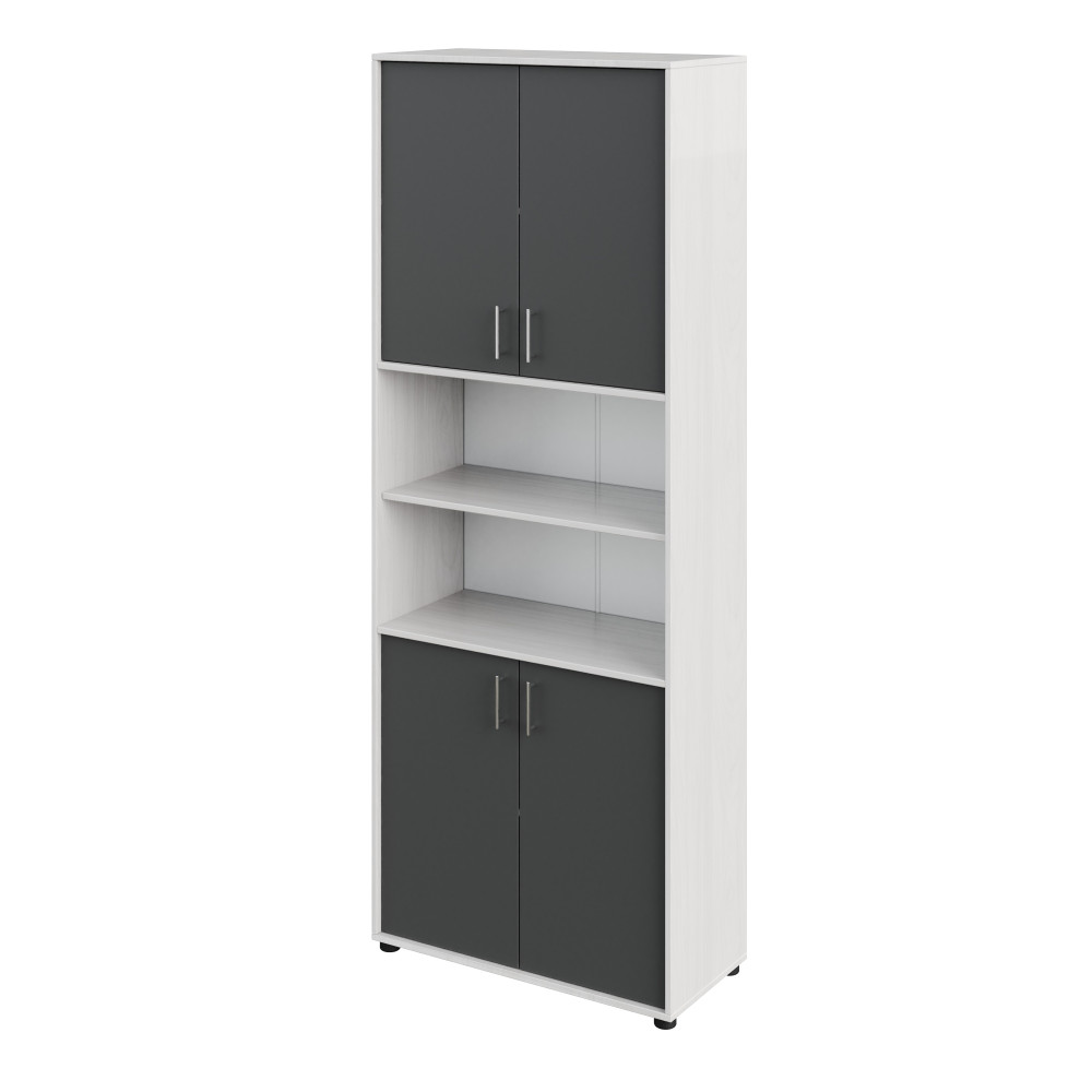 4-Door Cabinet with 2 Open Shelves 4-Door Cabinet with 2 Open Shelves