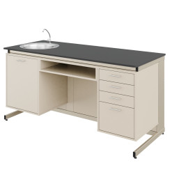 Стіл демонстраційний з мийкою Pro з покриттям МДФ+HPL