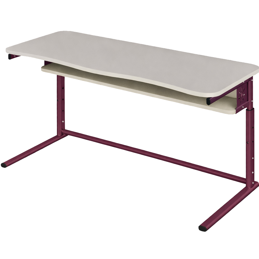 Стіл учнівський двомісний 1200 на плоскоовальній трубі, 3-6, 4-6, 4-7 ЛДСП