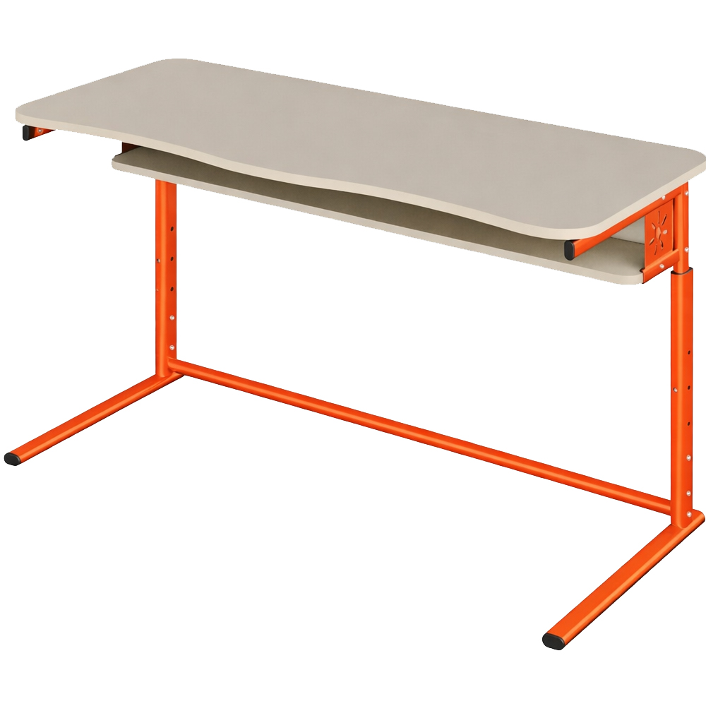 Стіл учнівський двомісний 1200 на плоскоовальній трубі, 3-6, 4-6, 4-7 ЛДСП