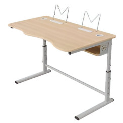 Стіл учнівський двомісний 1200 на плоскоовальній трубі, 3-6