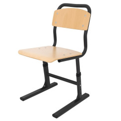 T-Shaped Chair on Flat-Oval Tube, 3–6 HPL