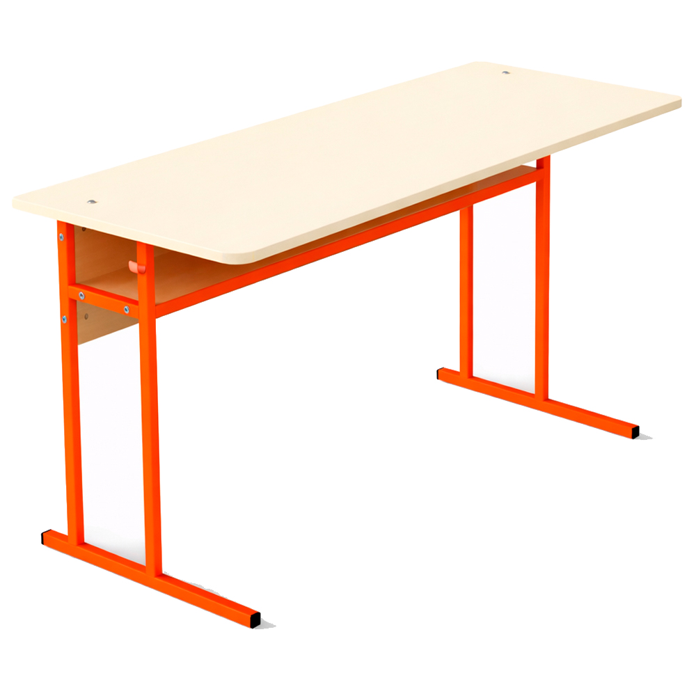 Double student desk with shelf US 21 No. 6 chipboard Double student desk with shelf US 21 No. 6 chipboard