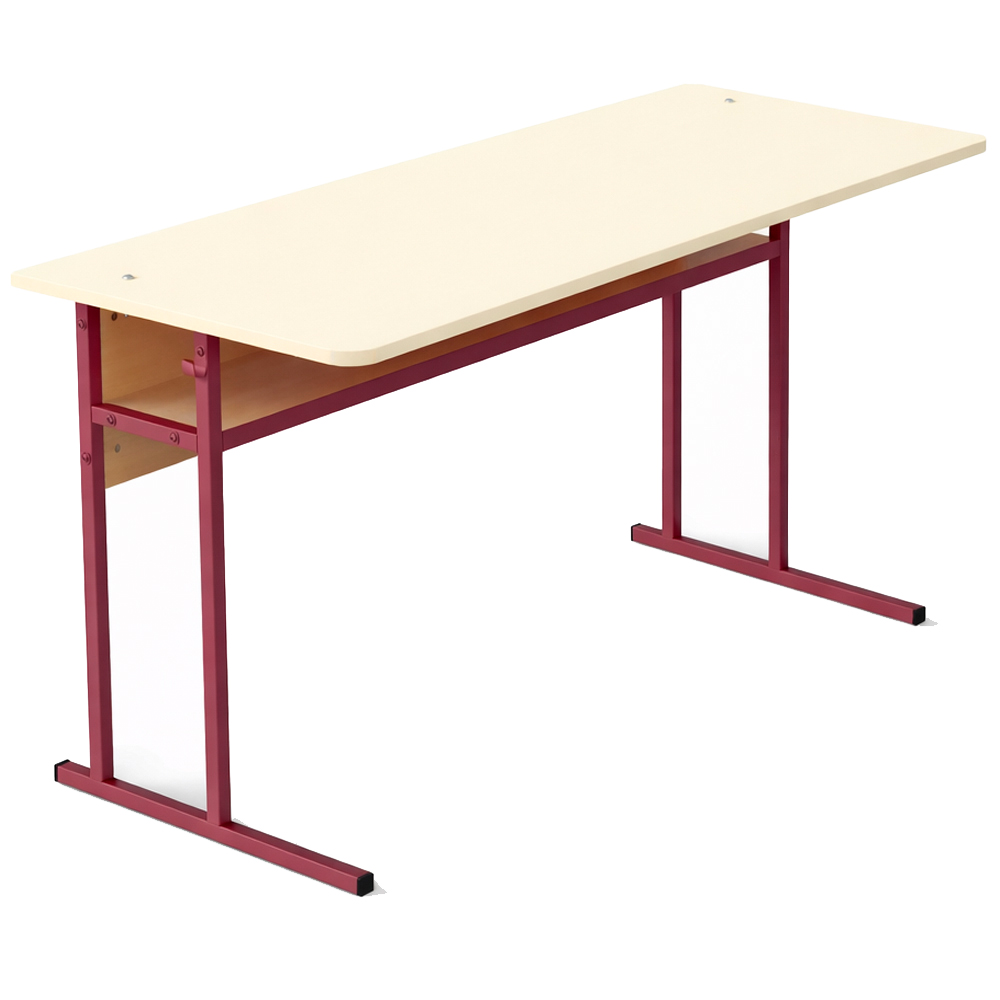 Double student desk with shelf US 21 No. 6 chipboard Double student desk with shelf US 21 No. 6 chipboard