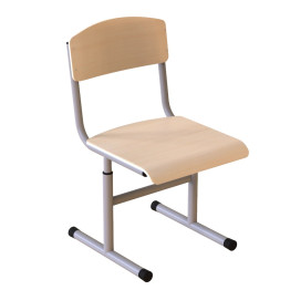 Стілець на круглій трубі Т-подібний, 3-6 МДФ+HPL