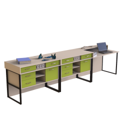 Стіл демонстраційний для кабінету біології Ваніль, Чорний, Лайм Стіл демонстраційний для кабінету біології Ваніль, Чорний, Лайм