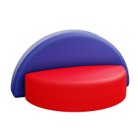 Детский диван "Долька" Красный 