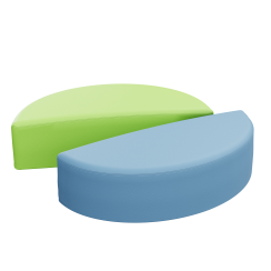 Комплект дитячих пуфів "Часточка" Салатовий Комплект дитячих пуфів "Часточка" Салатовий