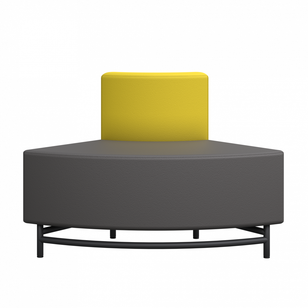 Дитячий диван "Мобі" Жовтий / Темно-сірий