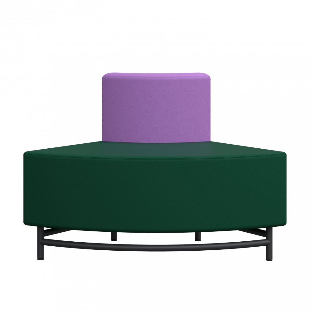 Children's sofa "Moby" Green / Lavender