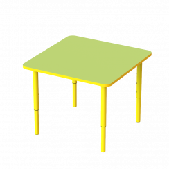 Детский столик "Малыш" с регулировкой высоты Зелёная вода, Жёлтый
