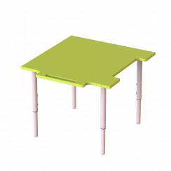 Дитячий столик "Пазл" з регулюванням висоти Лайм, Сірий