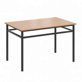 Four-seater dining table Beech, Black