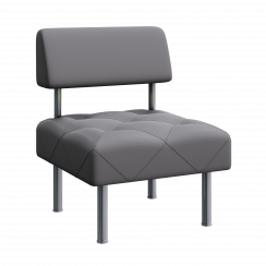 Кресло "Ромб" без подлокотников Тёмно-серый