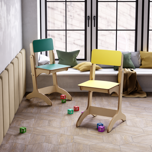 Chairs and benches for kindergarten