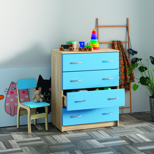 Drawer chests for a child's room and a bedroom