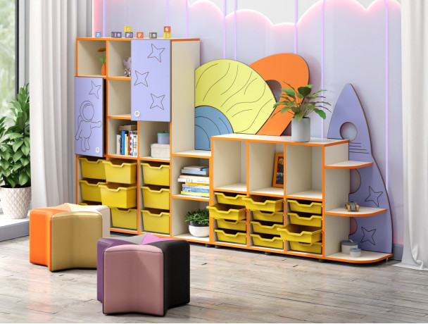 Комплект дитячих меблів "Космос" Комплект дитячих меблів "Космос"