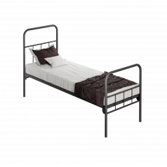 Ліжко армійське односпальне Графіт